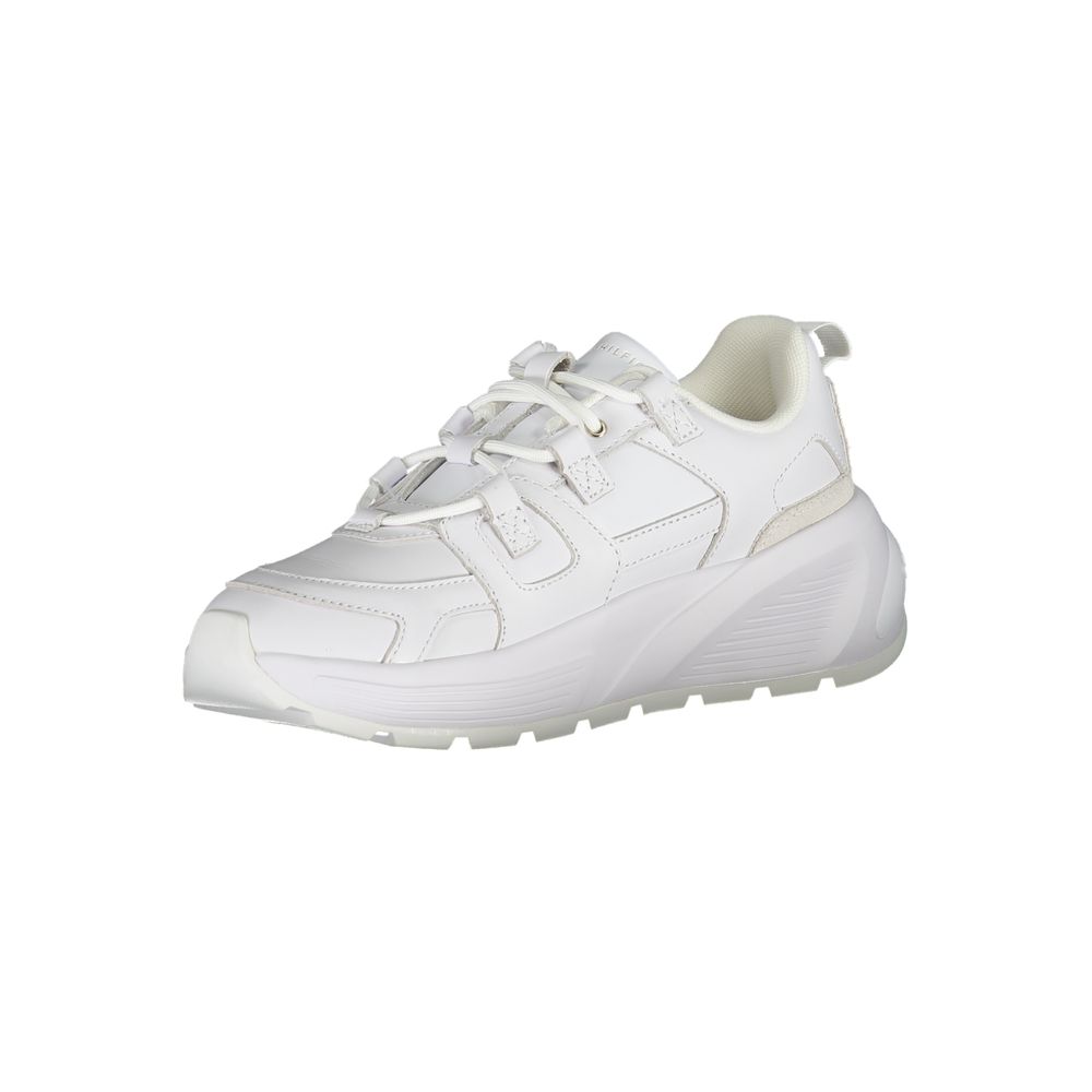 Tommy Hilfiger White Polyurethane Women Sneaker