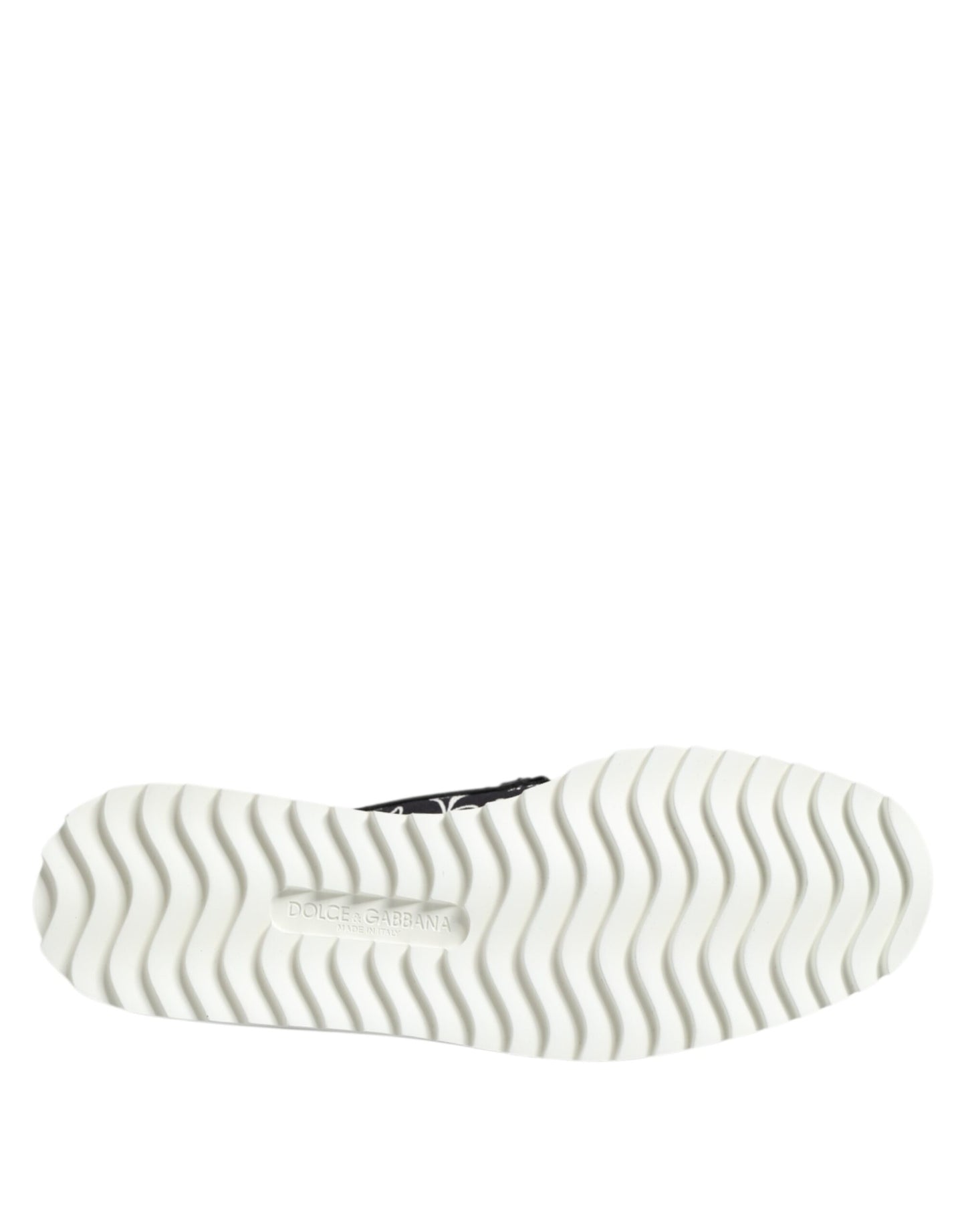 Dolce & Gabbana Black Slip On Printed Men Loafers Shoes