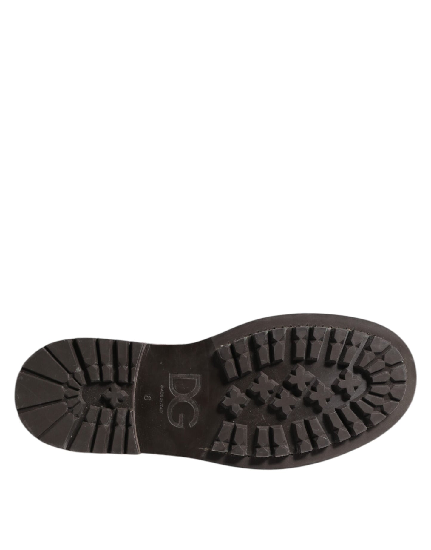 Dolce & Gabbana Brown Leather Distressed Brogue Lace Up Shoes