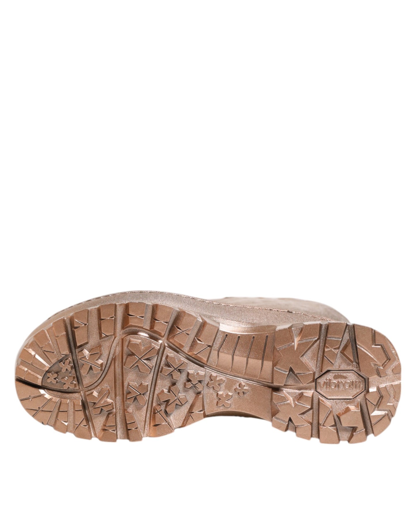 Dolce & Gabbana Rose Gold Rubber Pull On Rain Boots Shoes