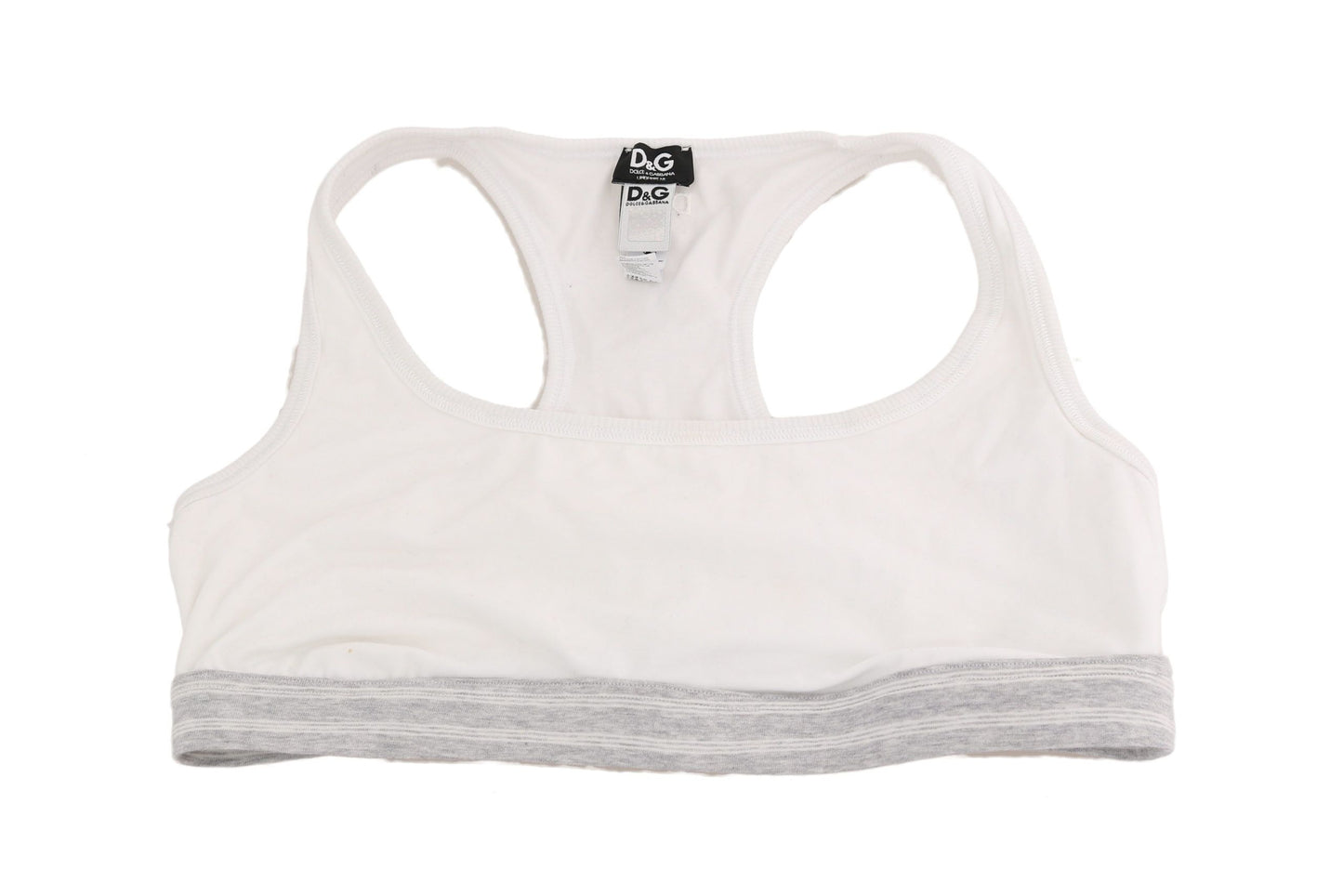Dolce & Gabbana Elegant white stretch sports bra