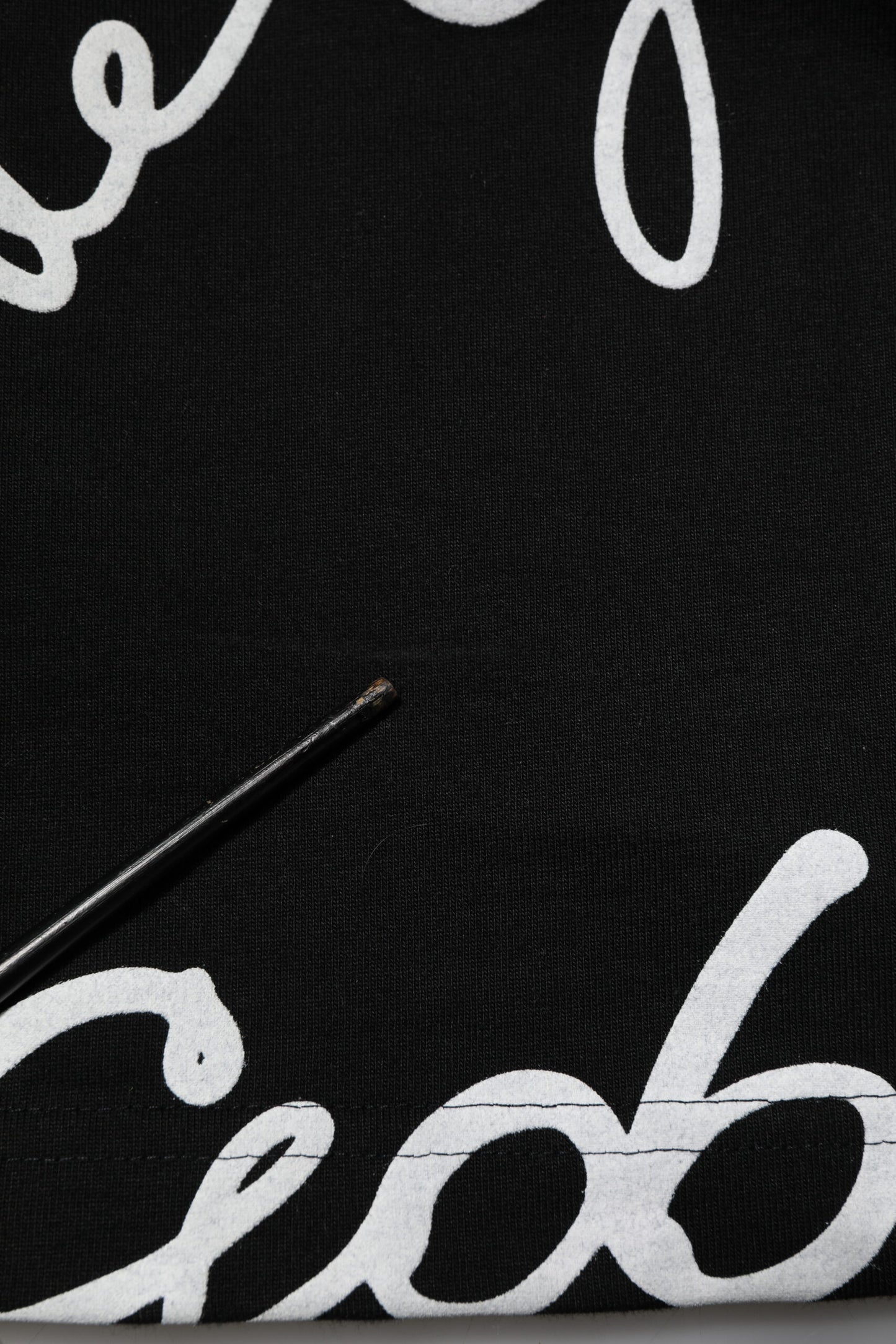 Dolce & Gabbana Black Logo Print Cotton Crew Neck T-shirt