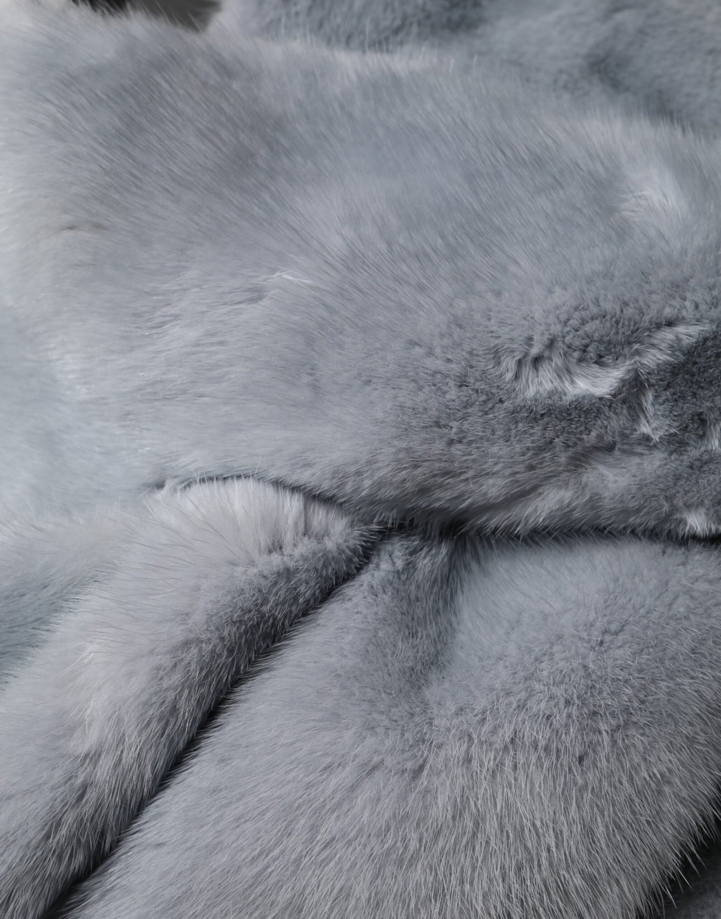 Dolce & Gabbana Powder Blue Mink Fur Neck Warmer Scarf