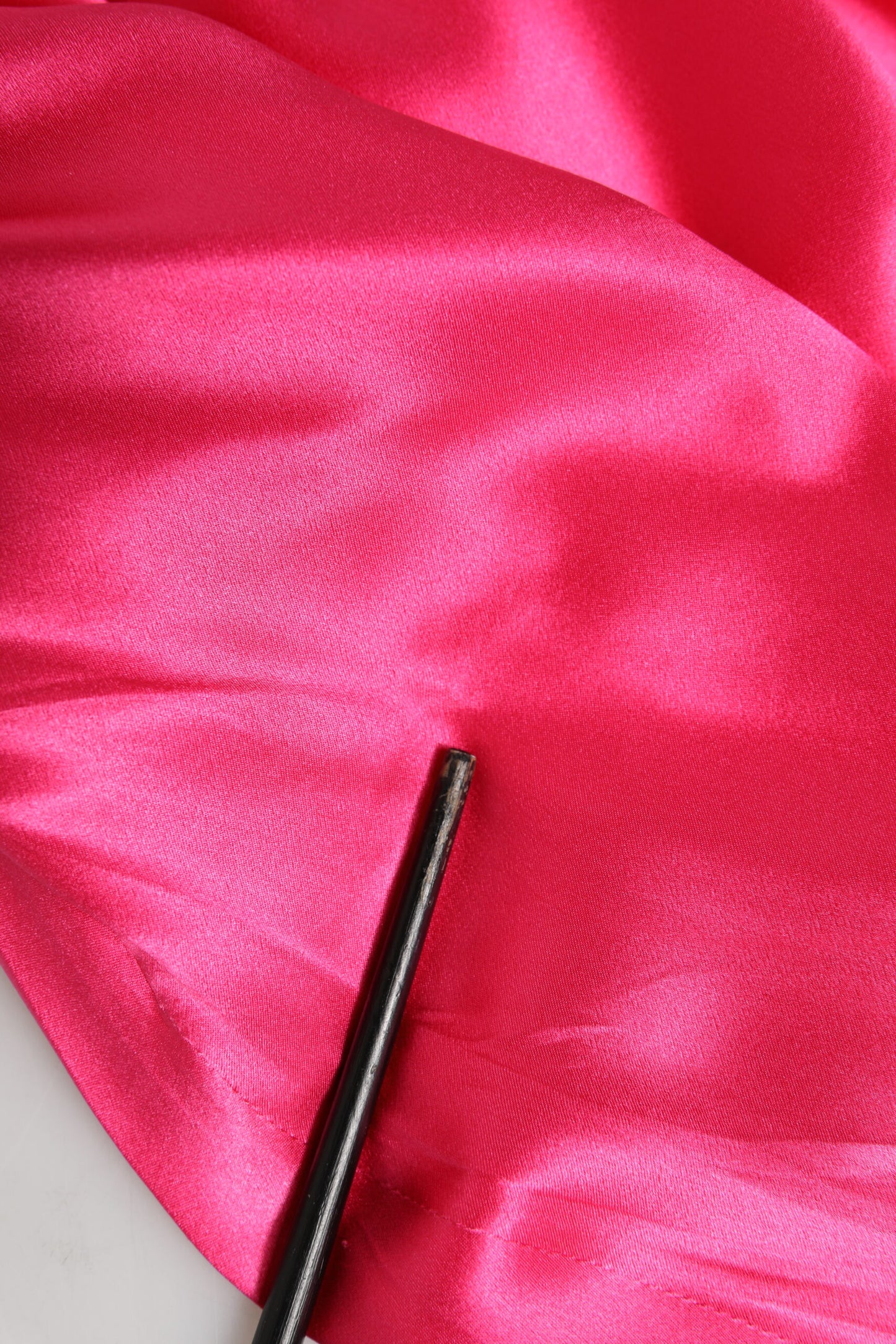 Dolce & Gabbana Pink Sheath Silk Bow Open Shoulder Dress