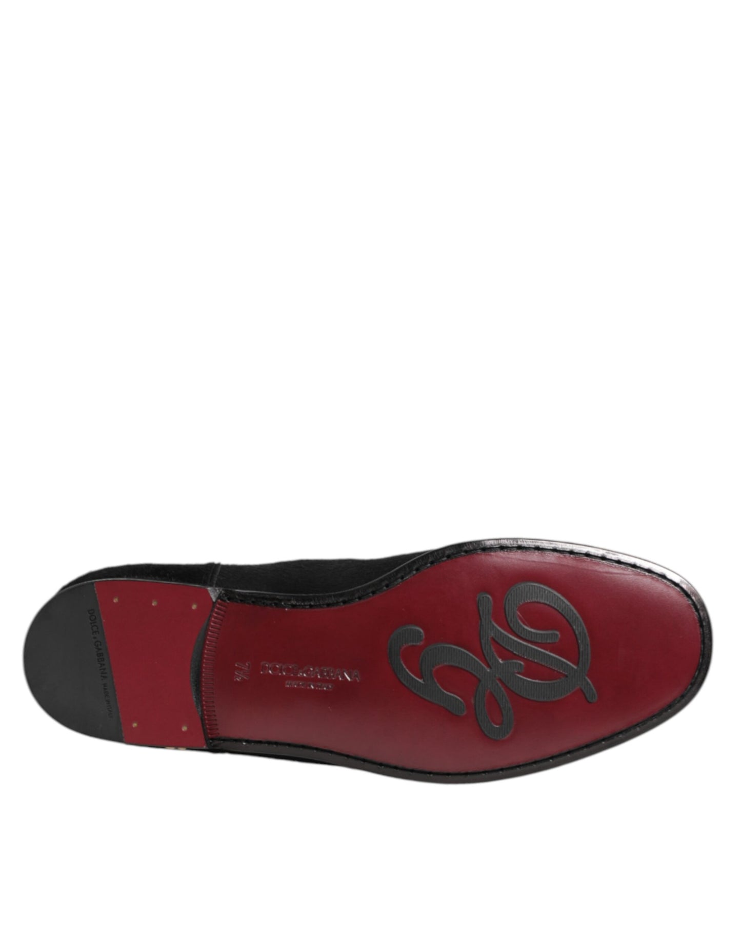 Dolce & Gabbana Black Leather Fur Men CHELSEA Boots Shoes