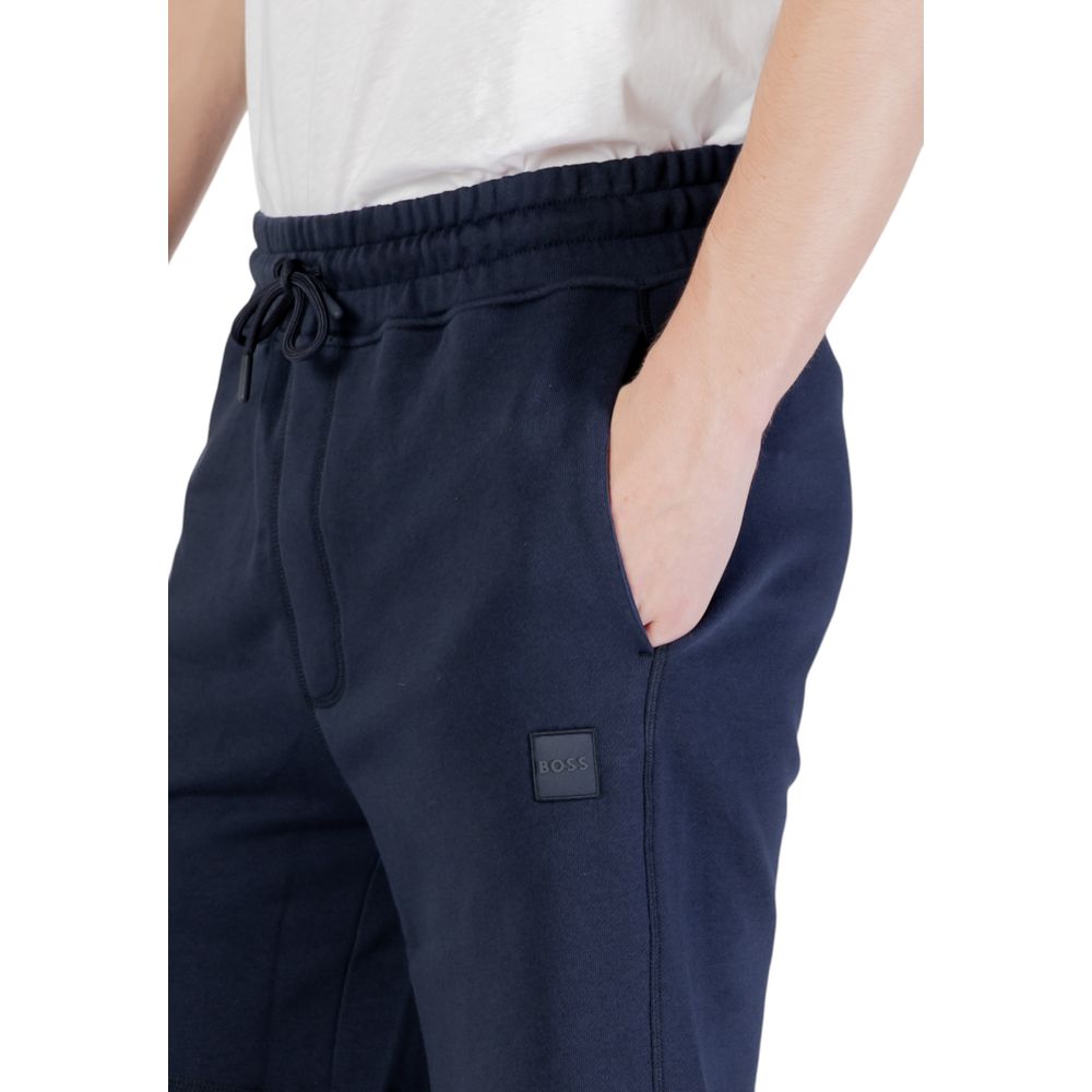 Hugo Boss Blue Cotton Bermuda Shorts