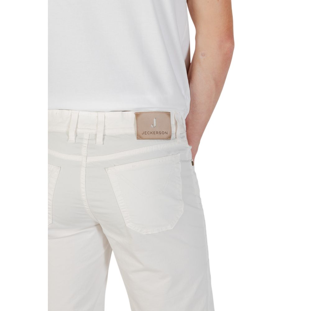 Jeckerson White Cotton Bermuda Shorts