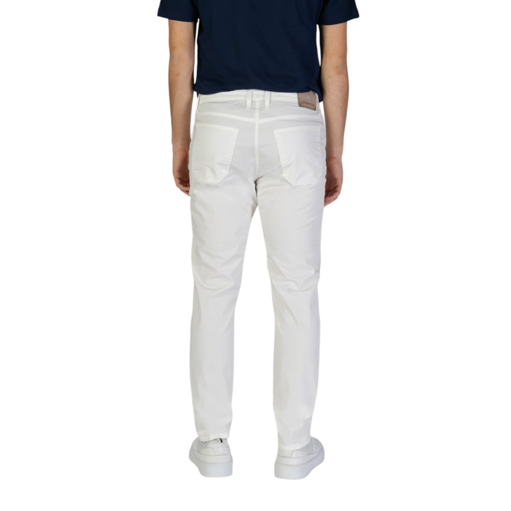 Jeckerson White Cotton Skinny Pants