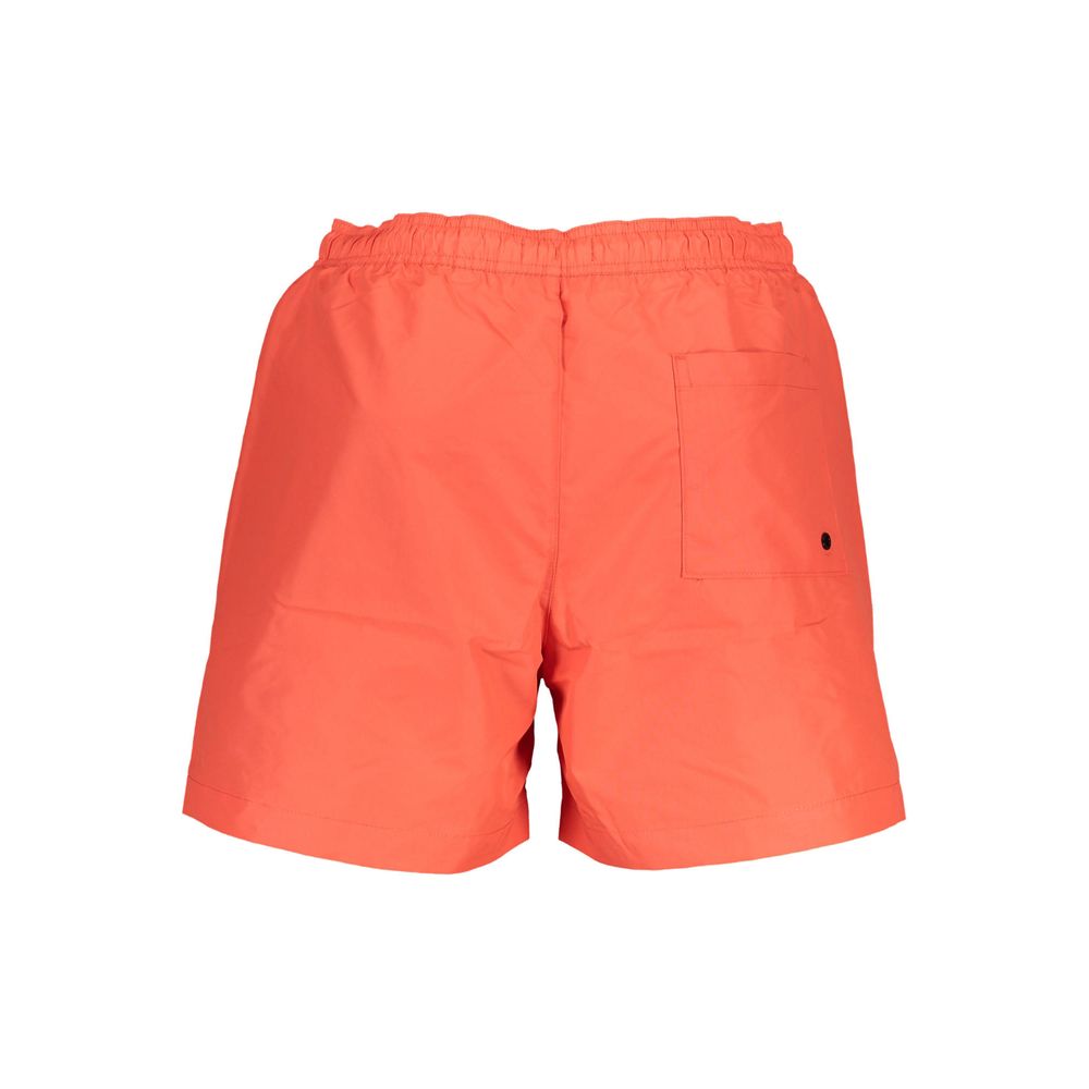 Calvin Klein Red Recycled Polyester Men's Swim Boxer