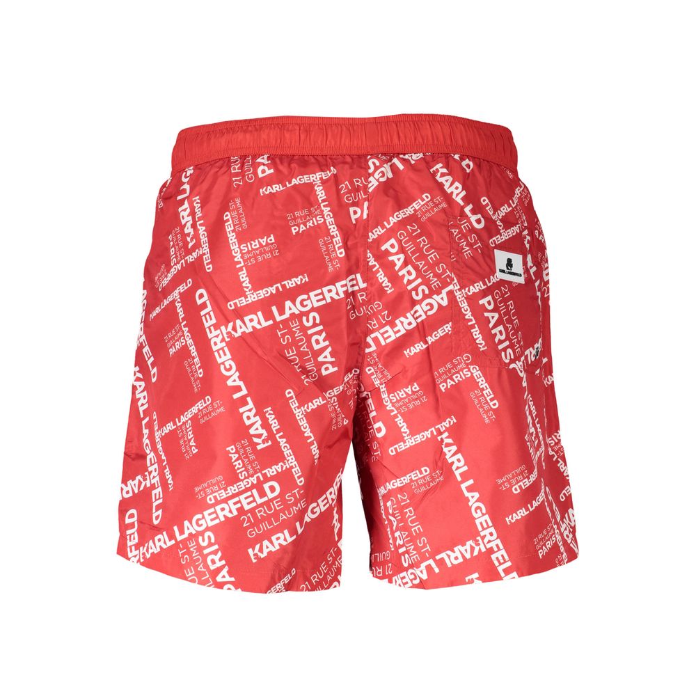 Karl Lagerfeld Rosso Polyester Men's Swim Boxer