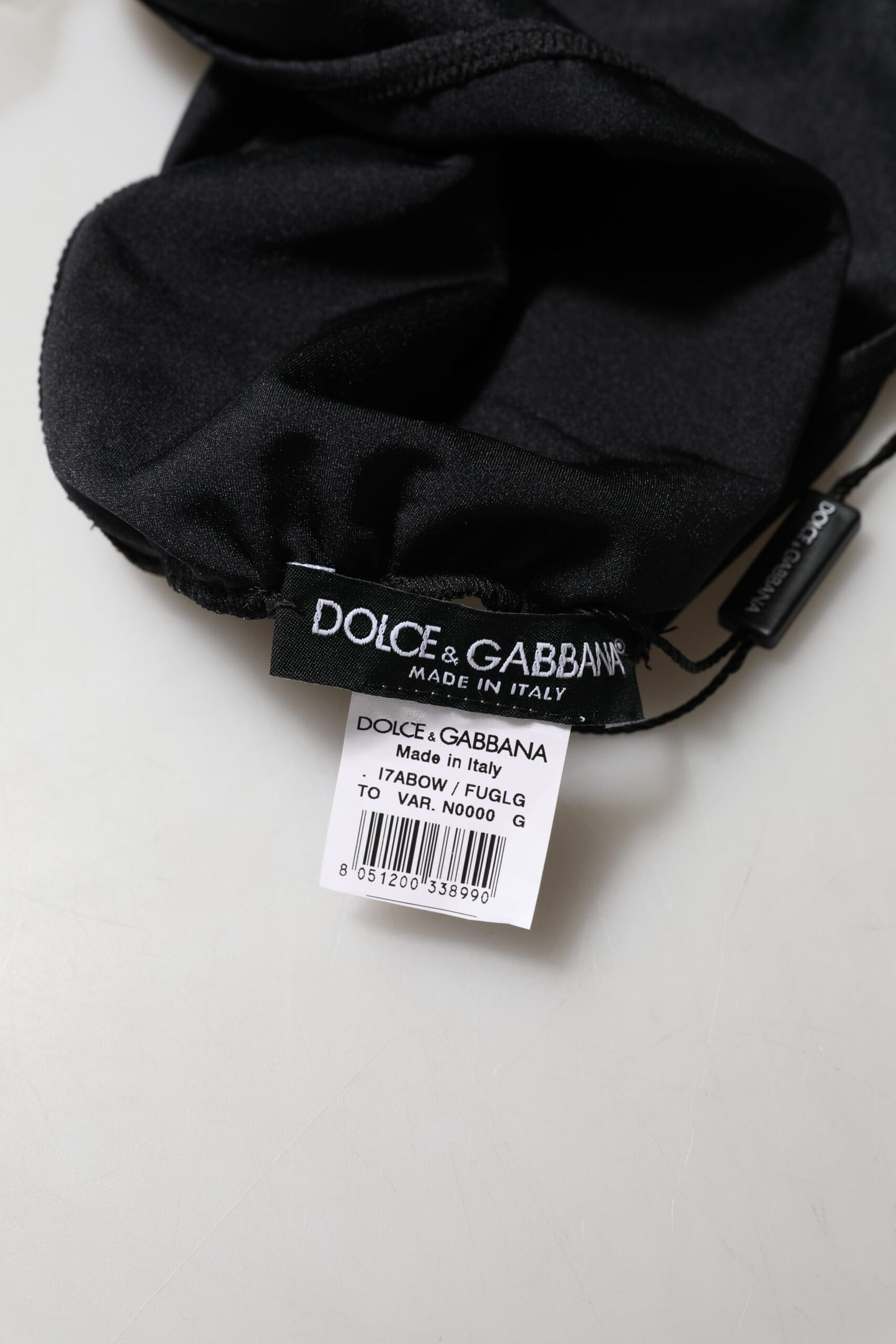 Dolce & Gabbana Black Nylon Blend Bandeau Strapless Tube Top