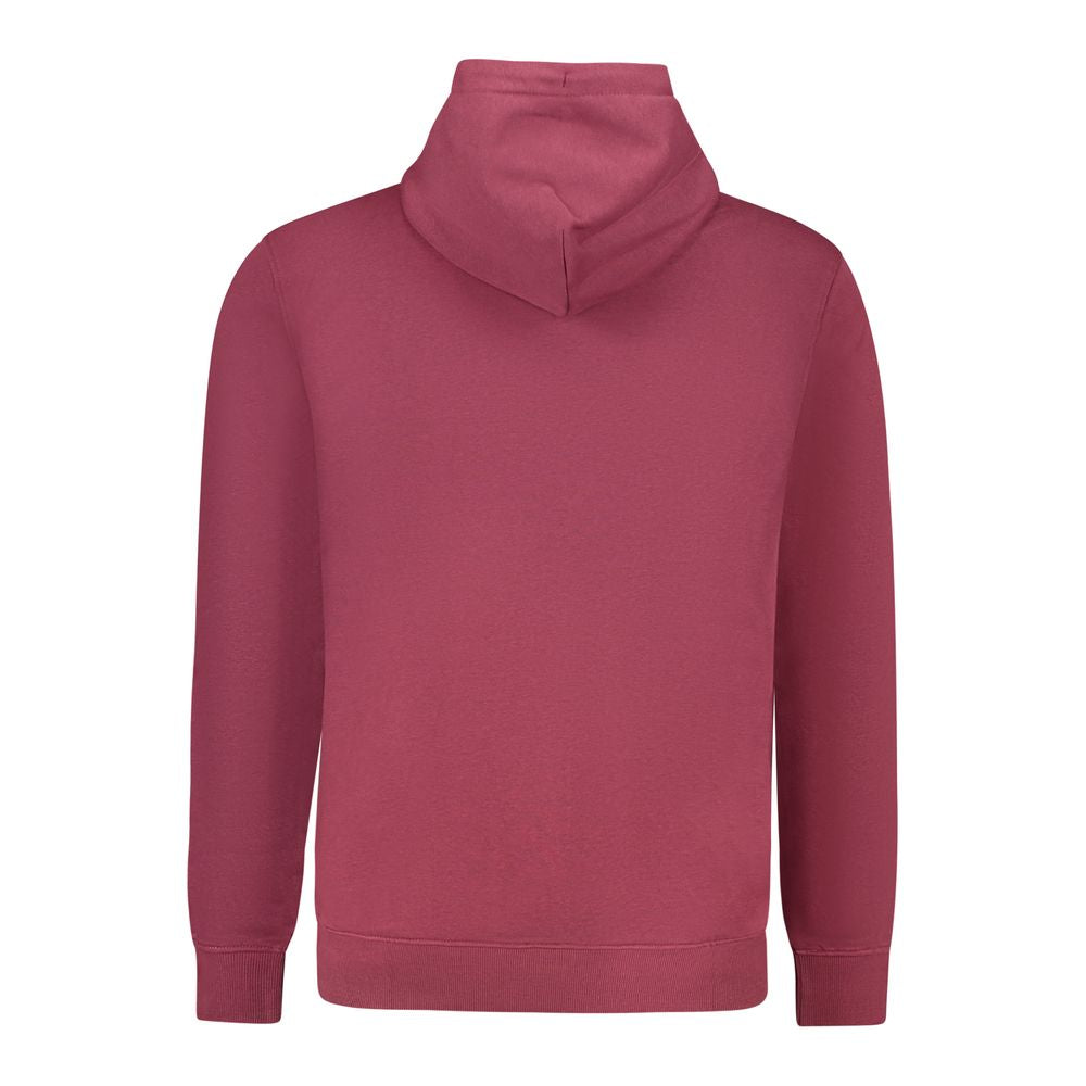 Tommy Hilfiger Red Cotton Men's Sweatshirt with Hood