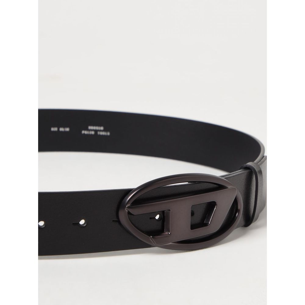 Diesel Black Leather Regular Belt