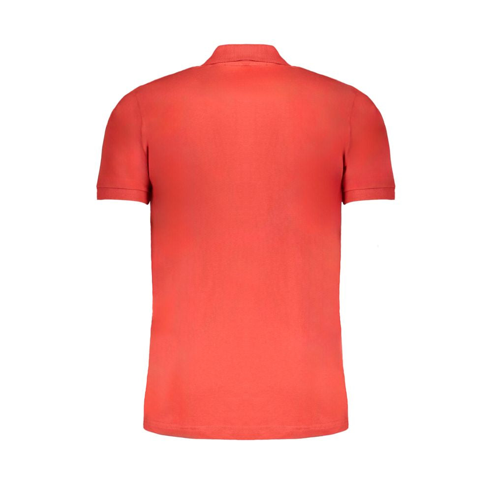 Gianmarco Venturi Red Cotton Men Polo Shirt