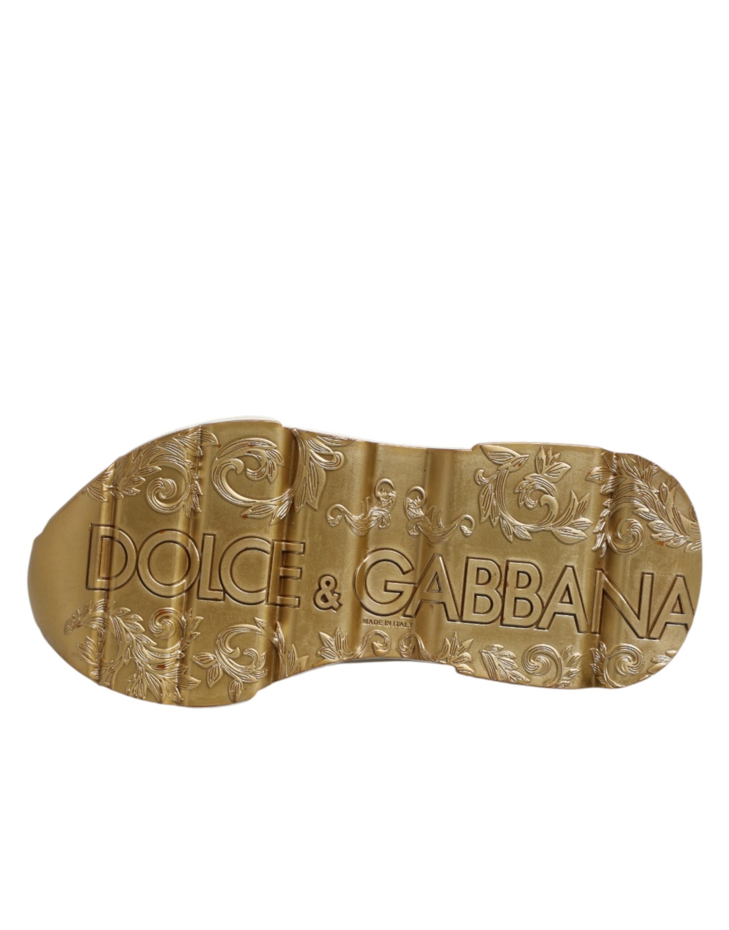 Dolce & Gabbana White Gold Daymaster Low Top Sneakers Shoes