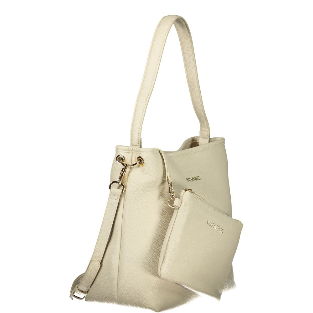 Mario Valentino Beige Polyurethane Women Shoulder Bag