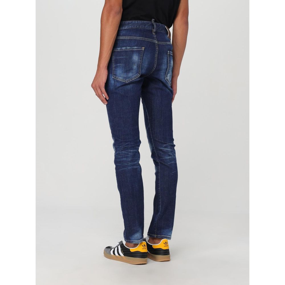 Dsquared² Blue Cotton Skinny Jeans