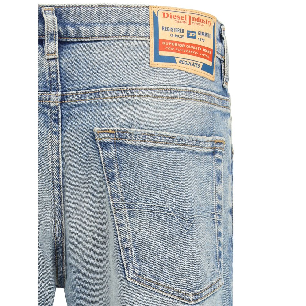 Diesel Blue Cotton Tapered Jeans