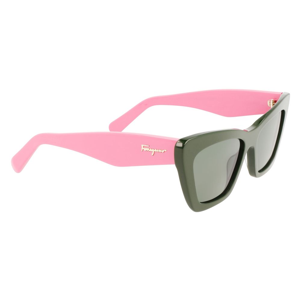 Ferragamo Bicolor Acetate Sunglasses