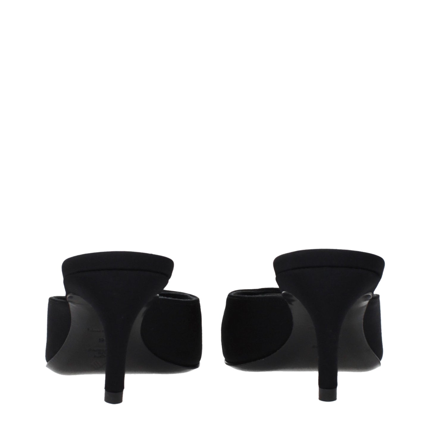 The Attico Black Fabric Flat Sandals