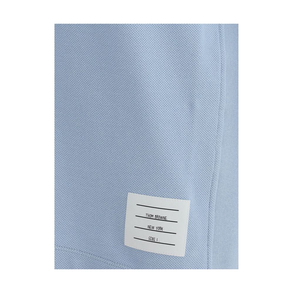 Thom Browne Blue Cotton Polo Shirt