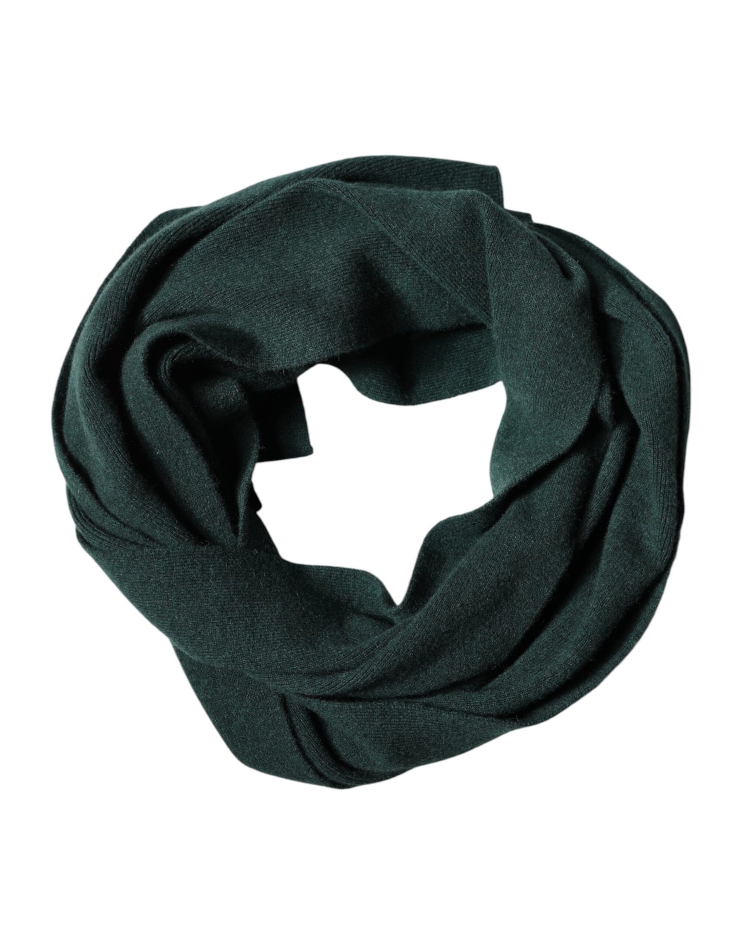 Dolce & Gabbana Green Cashmere Knitted Neck Wrap Shawl Scarf