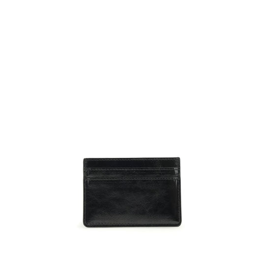 Marine Serre Black Calf Leather Bos Taurus Wallet