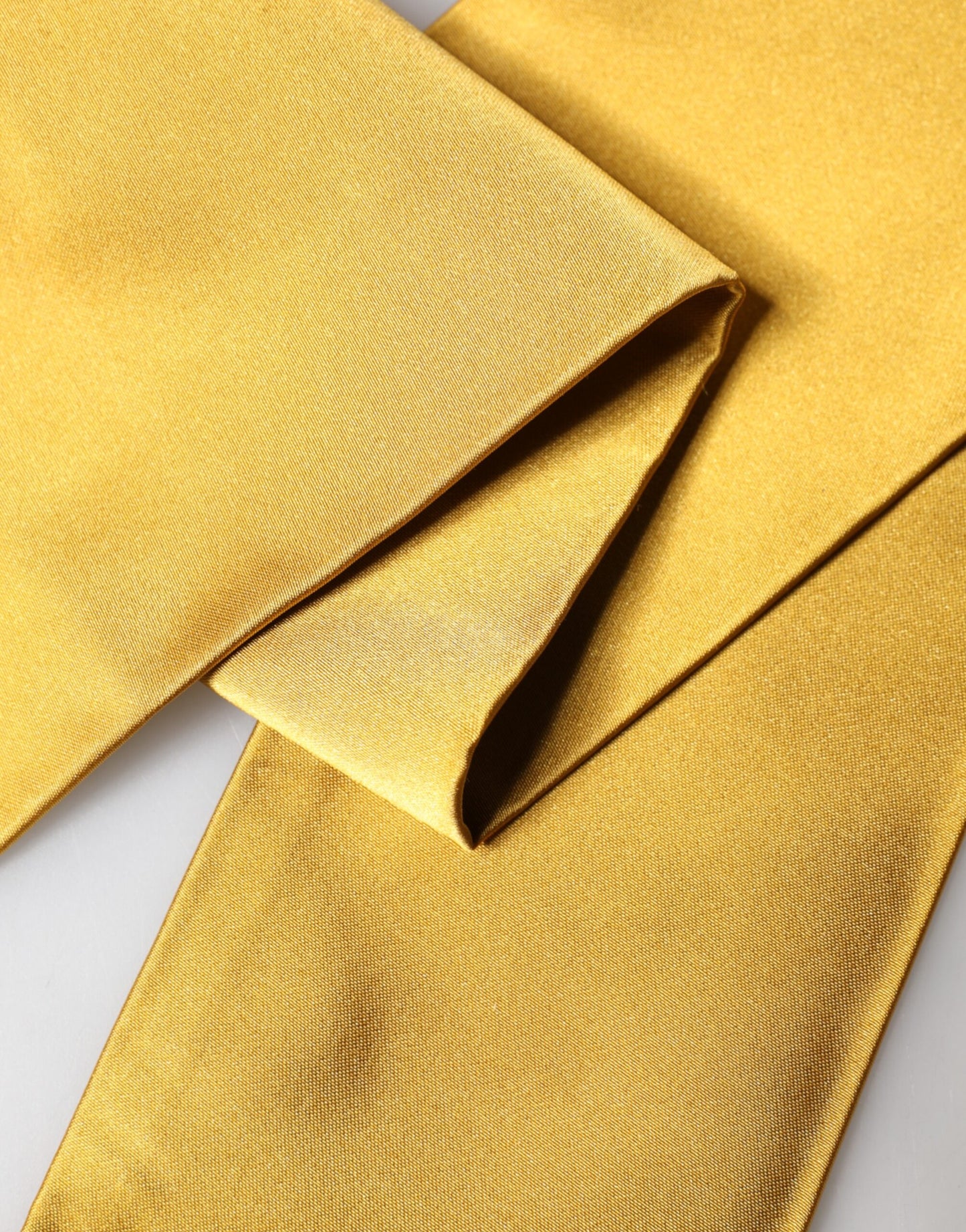 Dolce & Gabbana Yellow Silk Fringes Neck Wrap Foulard Scarf