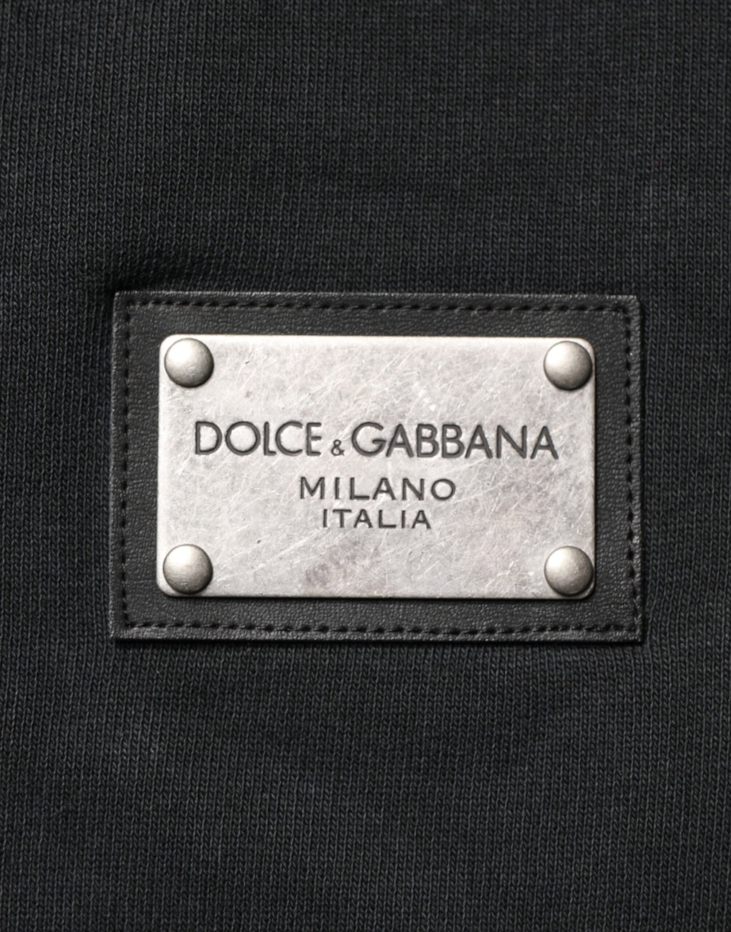 Dolce & Gabbana Black Full Zip Hooded Men Sweatshirt Sweater