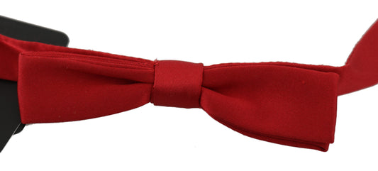 Dolce &amp; Gabbana Elegant red silk bow tie