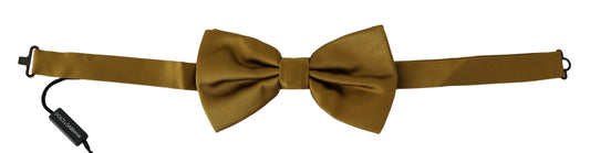 Dolce &amp; Gabbana Elegant mustard silk bow tie