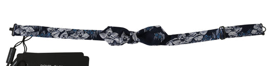 Dolce &amp; Gabbana Elegant navy blue silk bow tie