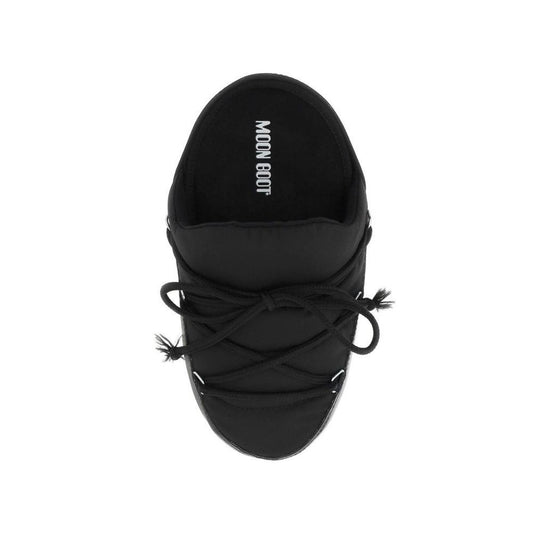 Moon Boot Black Nylon Mules