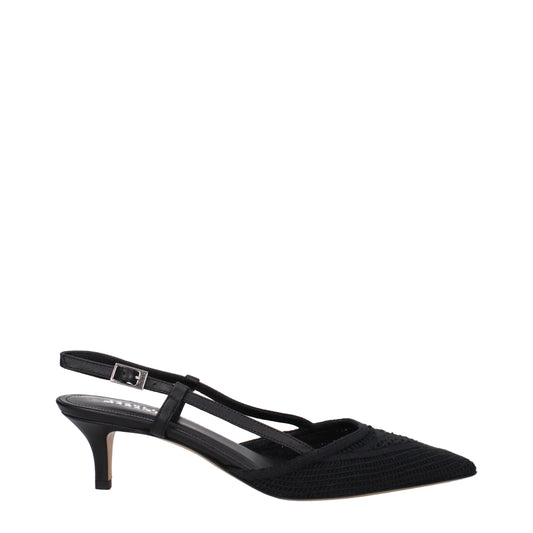 Isabel Marant Black Fabric Mid Heel Pumps