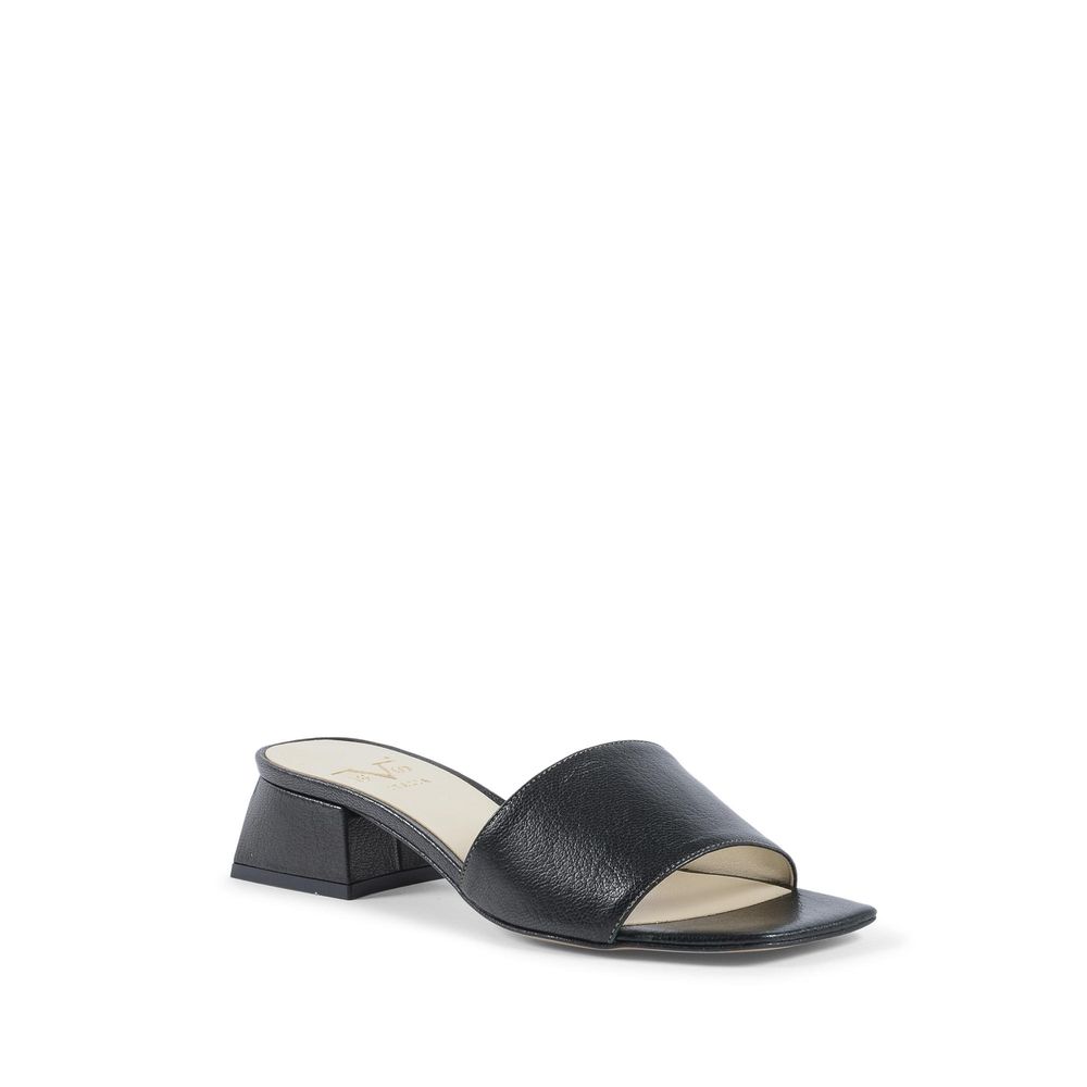 19V69 Italia Green Leather Platform Sandals