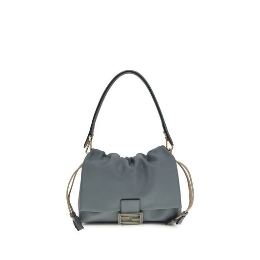 Fendi Light Blue Calf Leather Bos Taurus Shoulder Bag