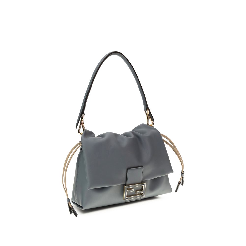 Fendi Light Blue Calf Leather Bos Taurus Shoulder Bag