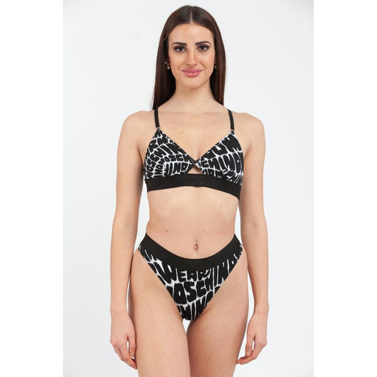 Moschino Black Cotton Bikini
