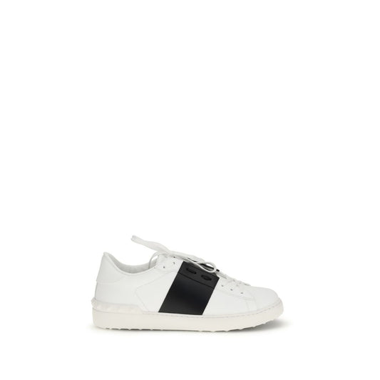 Valentino Garavani White Calf Leather Bos Taurus Low Top Sneakers