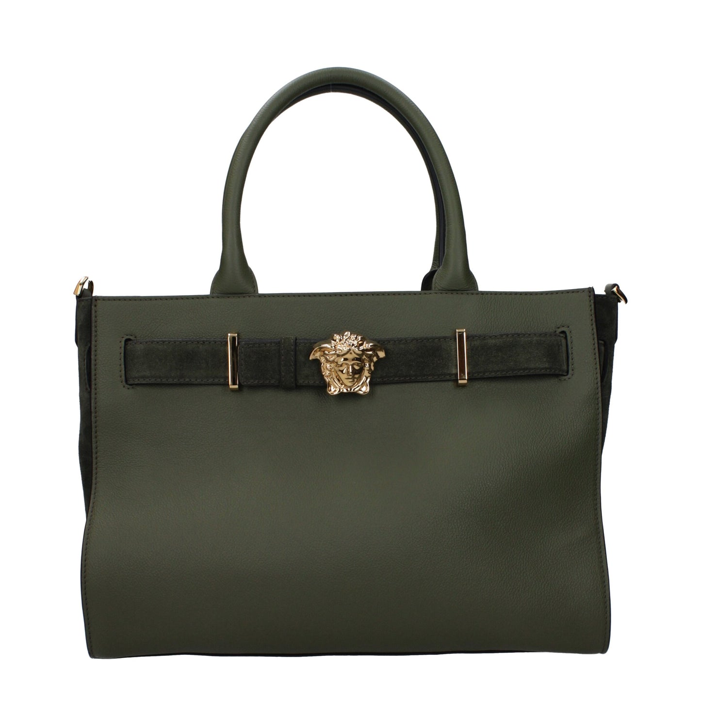 Versace Green Leather Handbag