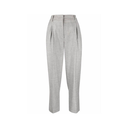 Brunello Cucinelli Gray Polyamide Cropped Pants