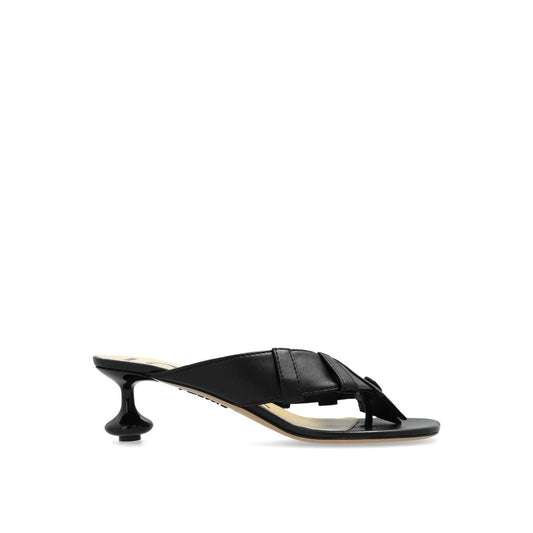 Loewe Black Lamb Leather Sandals
