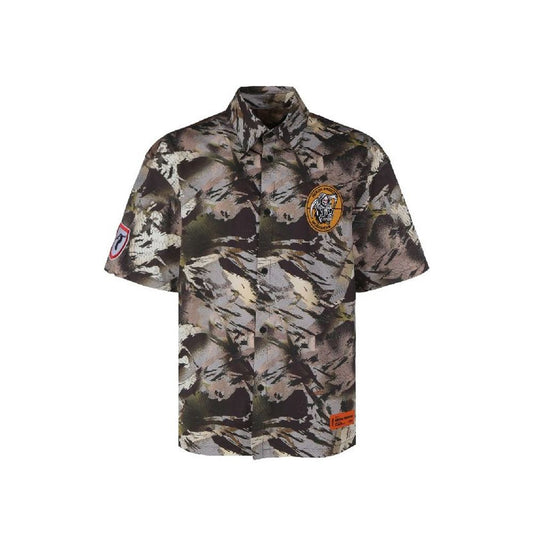 Heron Preston Bicolor Cotton Pattern Shirt