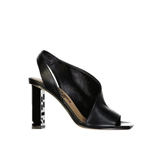Sergio Rossi Black Calfskin Platform Sandals