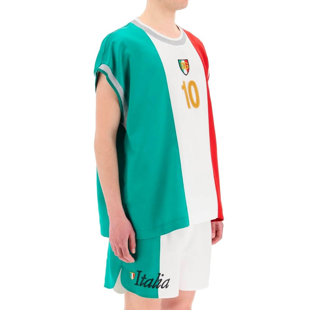 Dolce & Gabbana White Polyester T-Shirt