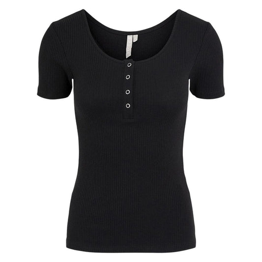 Pieces Black Cotton Top