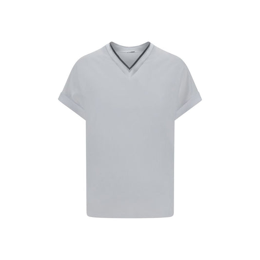 Brunello Cucinelli White Cotton T-Shirt