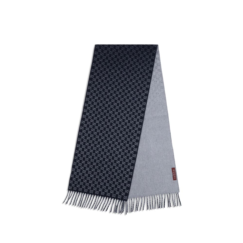 Gucci Blue Wool Scarf