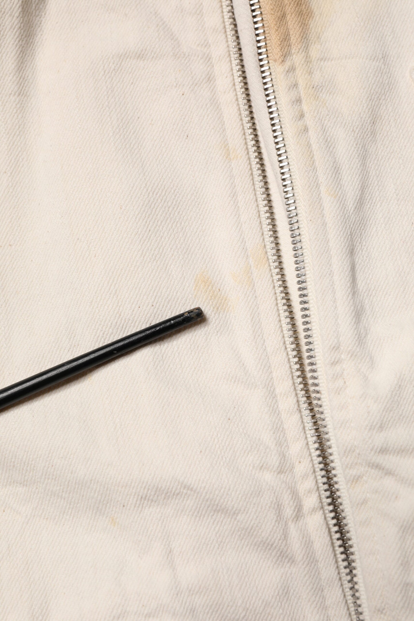 Dolce & Gabbana Off White Cotton Full Zip Denim Men Blouson Jacket