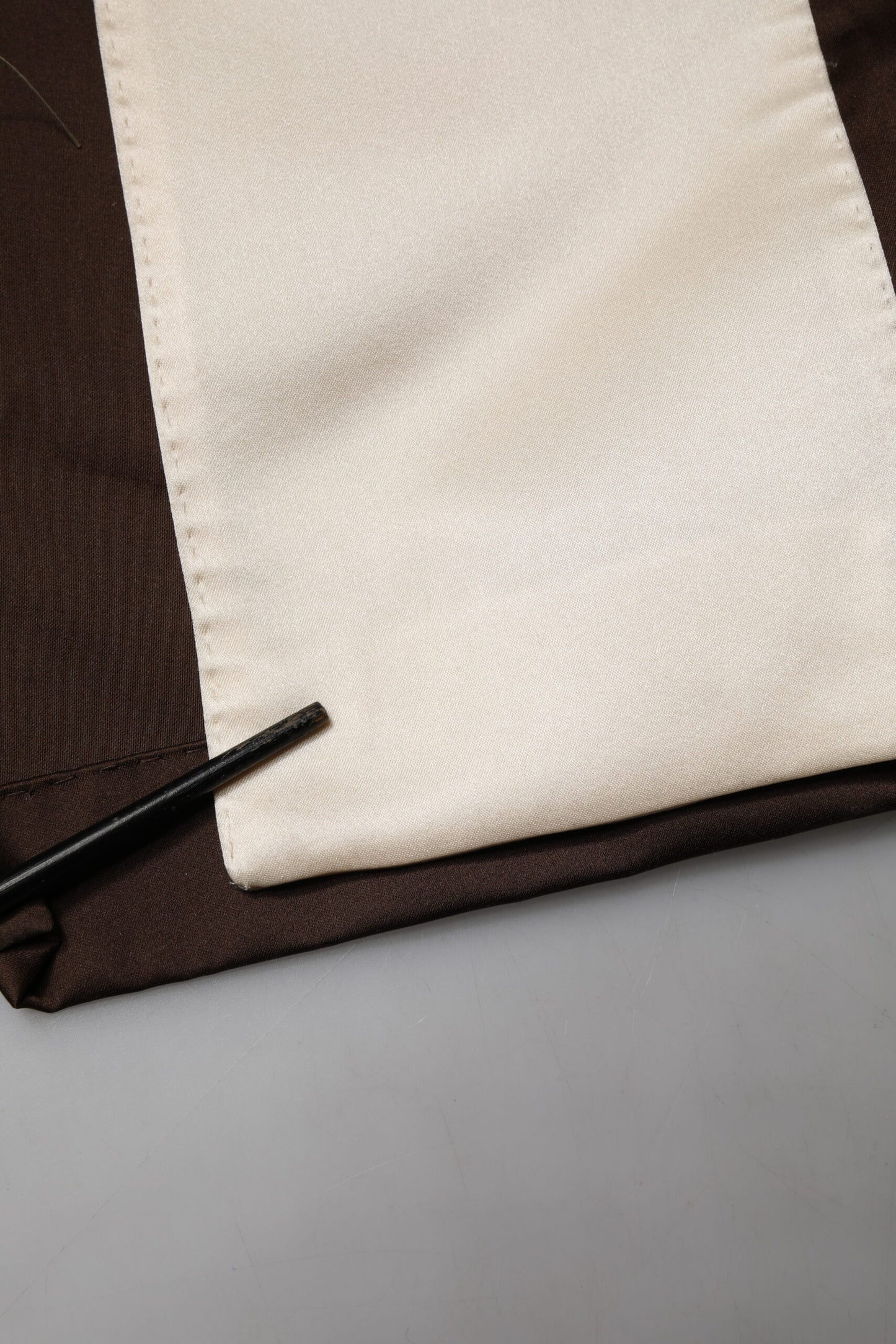 Dolce & Gabbana Brown Cream Lounge Belted Bathrobe Jacket